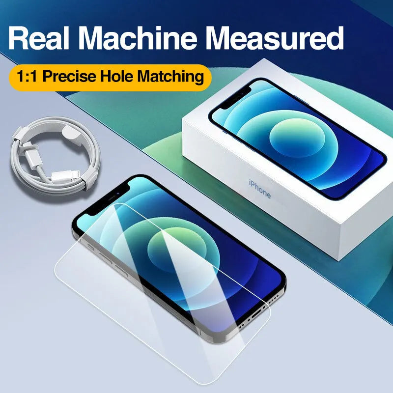 Four tempered glass screen protectors for iPhone with anti-blue light technology