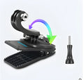 Black 360-degree rotating aluminium and ABS backpack clip mount for GoPro and action cameras.