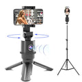 360 intelligent tracking pan tilt camera selfie pole with AI face recognition and mobile phone bracket
