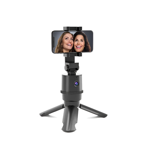 360 intelligent tracking pan tilt camera selfie pole with AI face recognition and mobile phone bracket