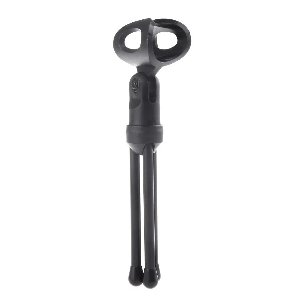 Black wired microphone with clip holder for PC karaoke and chatting