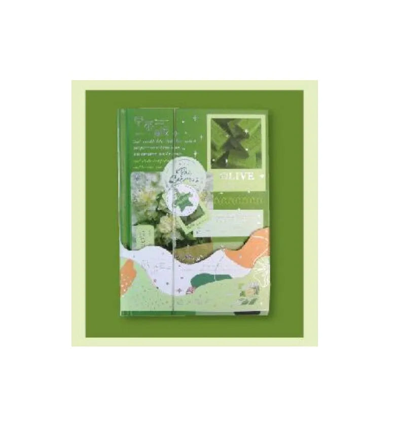 Hardcover notebook with PVC cover showing four different style design options
