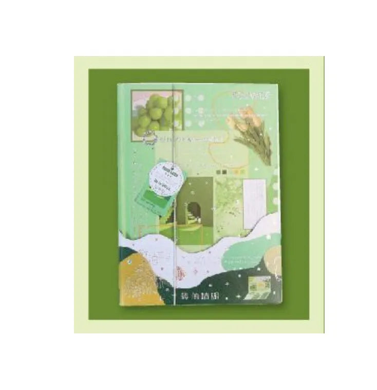 Hardcover notebook with PVC cover showing four different style design options