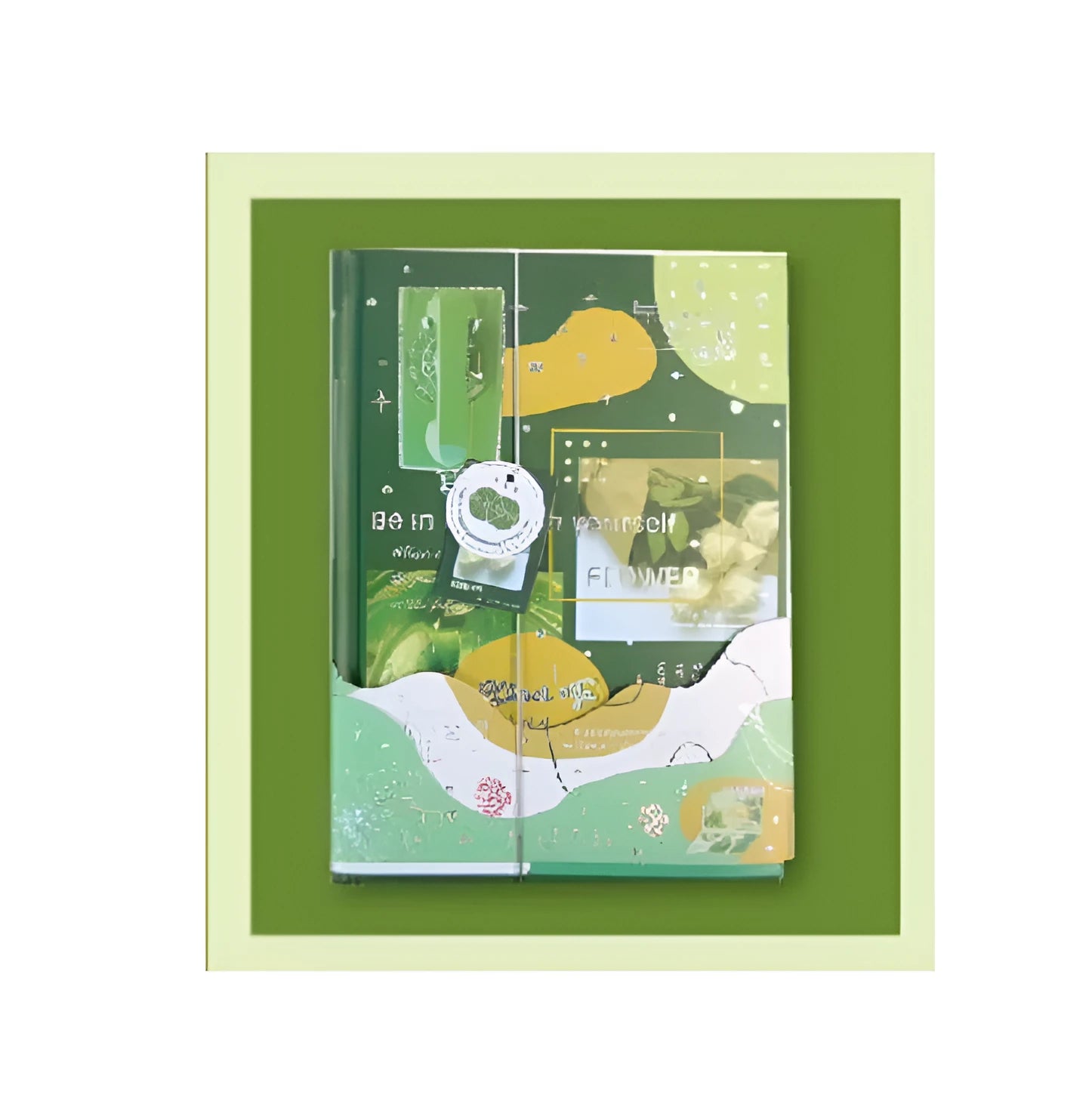 Hardcover notebook with PVC cover showing four different style design options