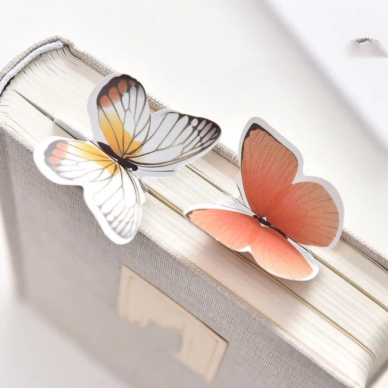 Cute butterfly design paper bookmark, 13.5 cm long and 5.5 cm wide.