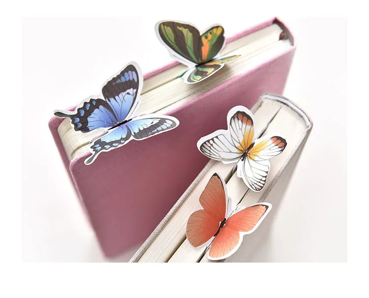Cute butterfly design paper bookmark, 13.5 cm long and 5.5 cm wide.