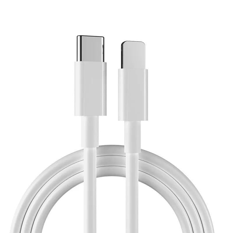 White 20W USB-C fast charger with 1m cable for iPhone 12 Pro Max and iPad