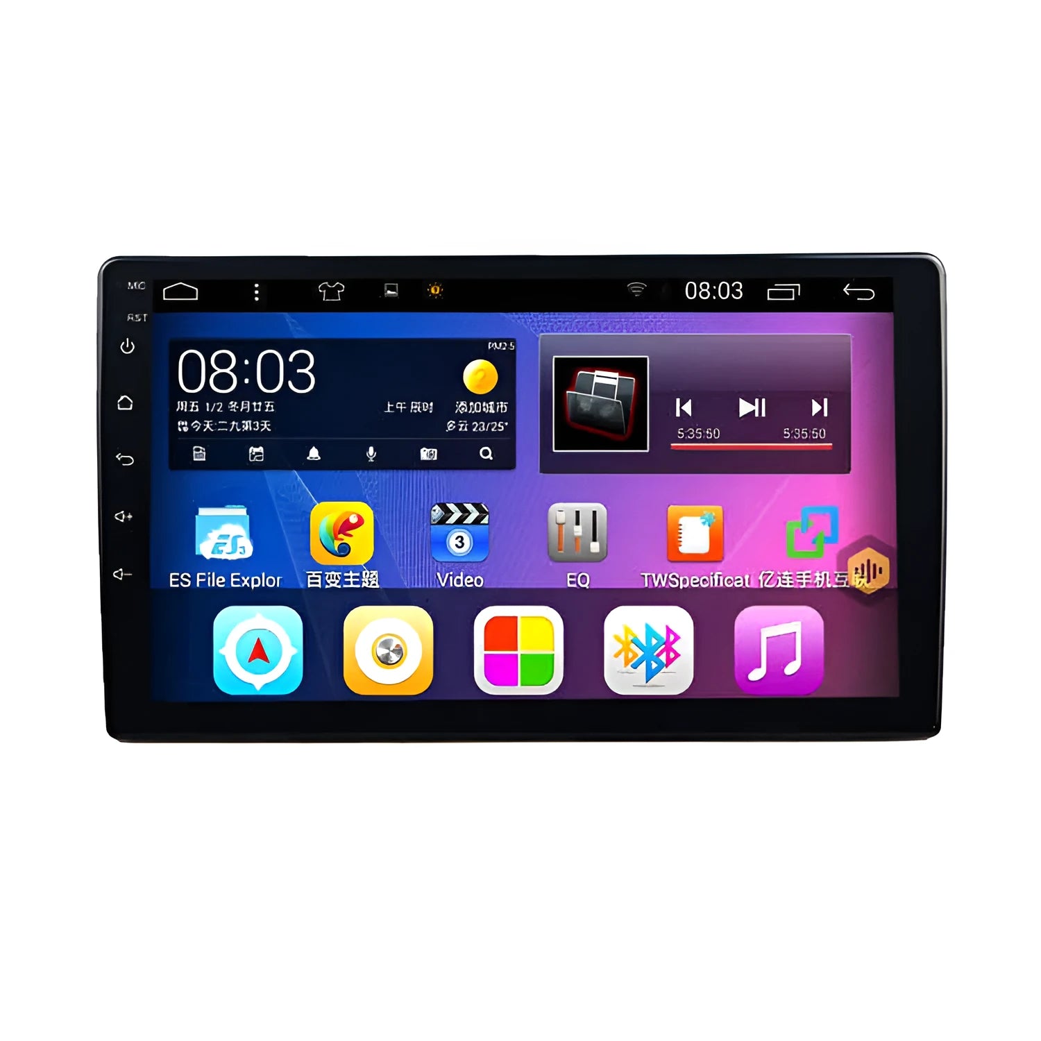 Large LCD rotating screen car navigator with black casing for GM vehicles