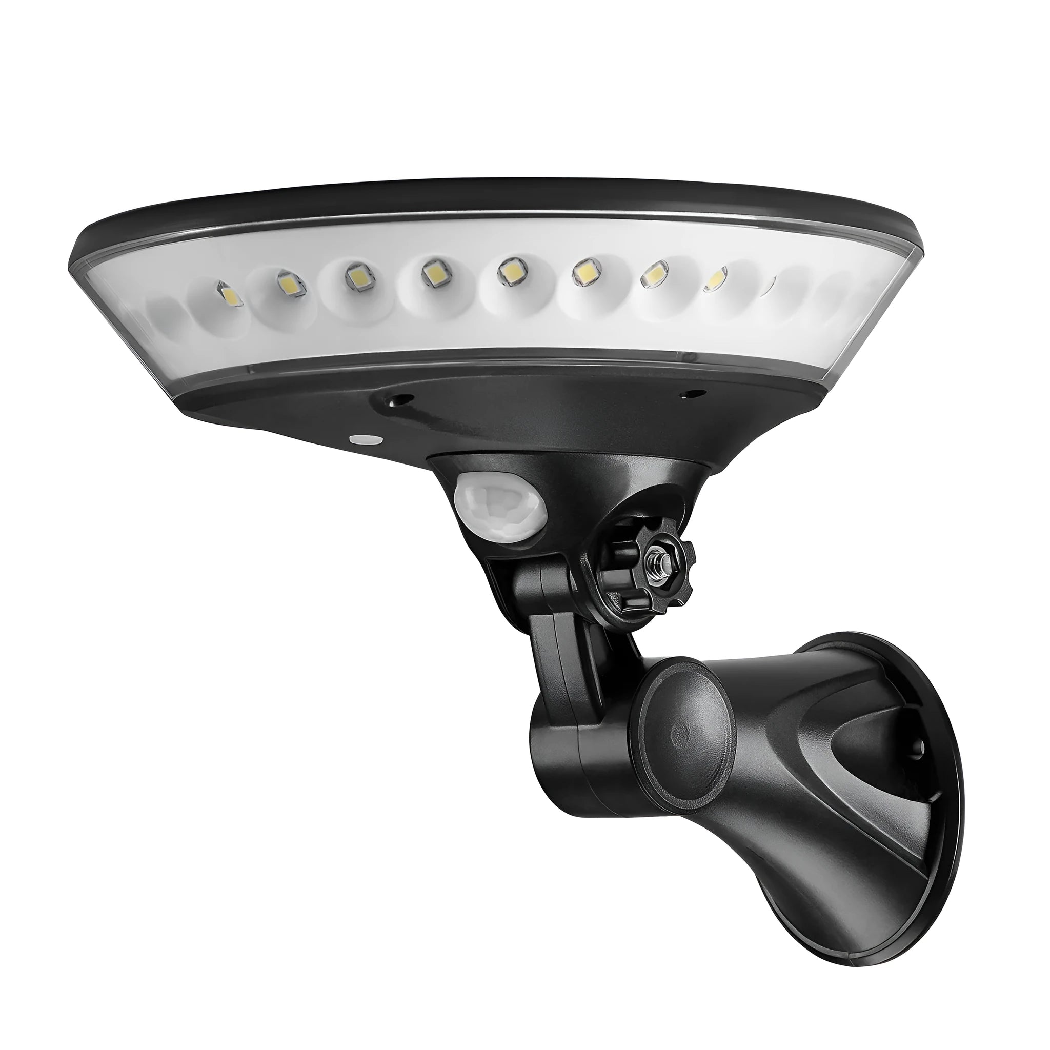 360-degree solar garden light with motion sensor and IP65 waterproof rating for outdoor pathway illumination
