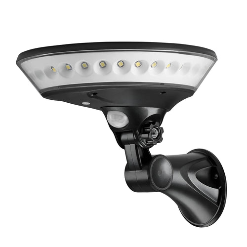 360-degree solar garden light with motion sensor and IP65 waterproof rating for outdoor pathway illumination