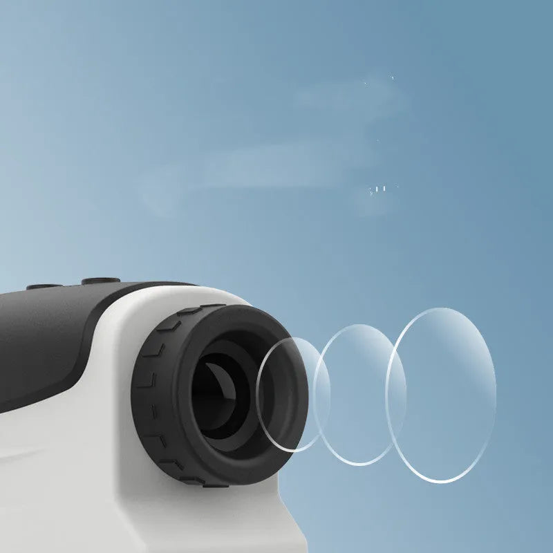 Golf laser range finder telescope with distance measurement display