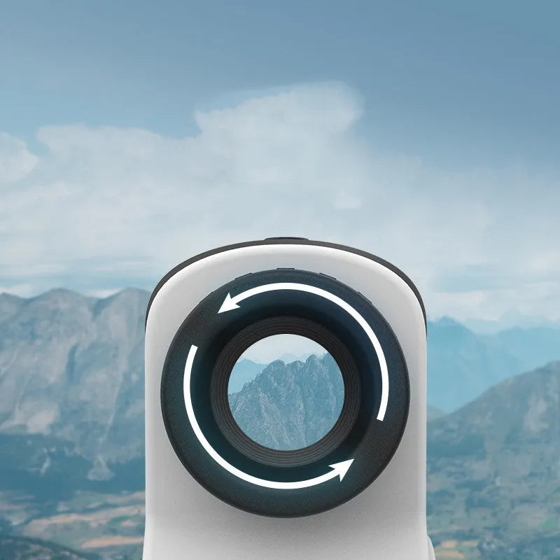 Golf laser range finder telescope with distance measurement display