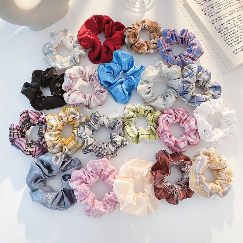 Children's hair accessories set showing small intestine rings and large intestine ropes in autumn colours