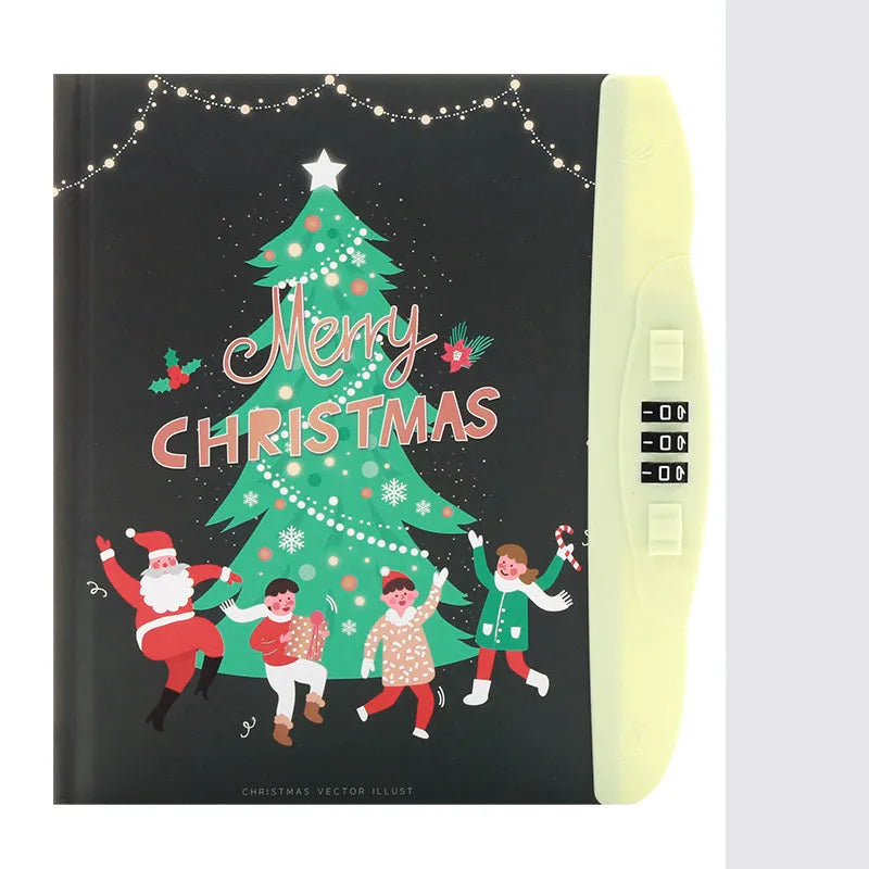 Children's lockable diary notebook with colourful cartoon cover, wire-o binding, and a small padlock.