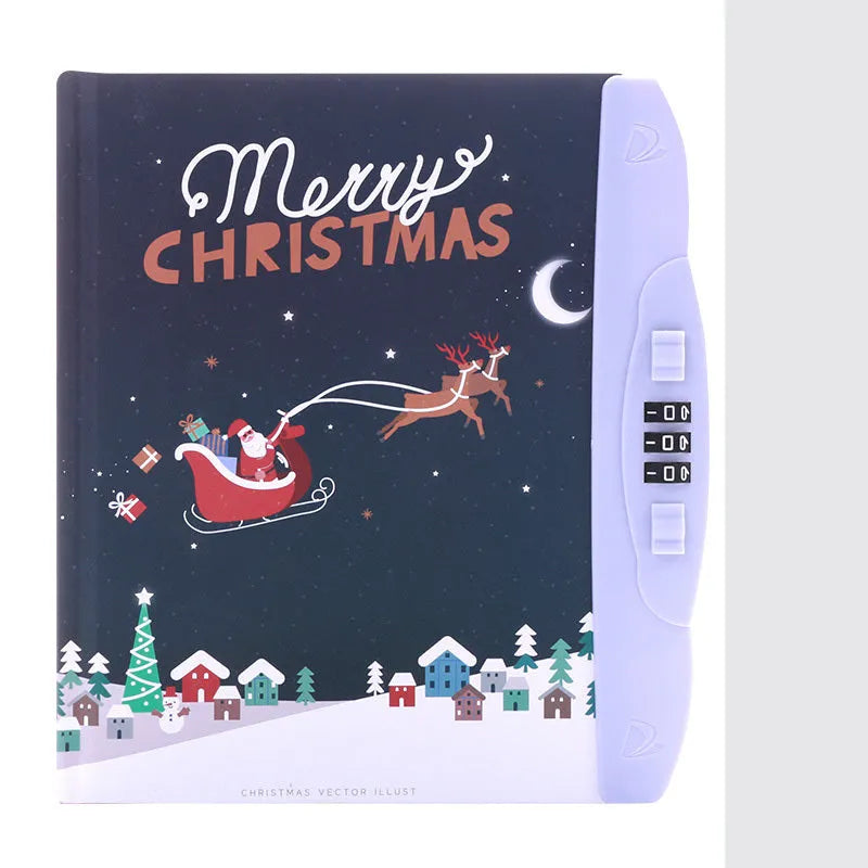 Children's lockable diary notebook with colourful cartoon cover, wire-o binding, and a small padlock.
