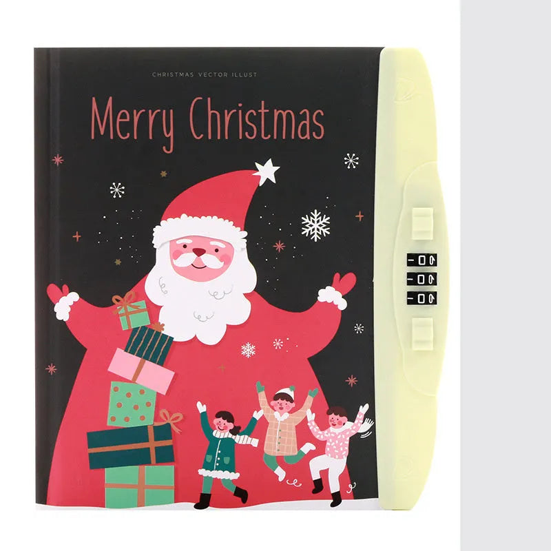 Children's lockable diary notebook with colourful cartoon cover, wire-o binding, and a small padlock.