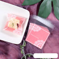 Pink self-adhesive plastic bags for handmade soap packaging in 100 pack