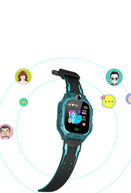 Z6 Q19 children's smart watch with 1.44-inch touch screen shown in green colour option