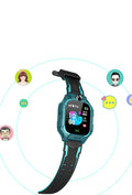 Z6 Q19 children's smart watch with 1.44-inch touch screen shown in green colour option