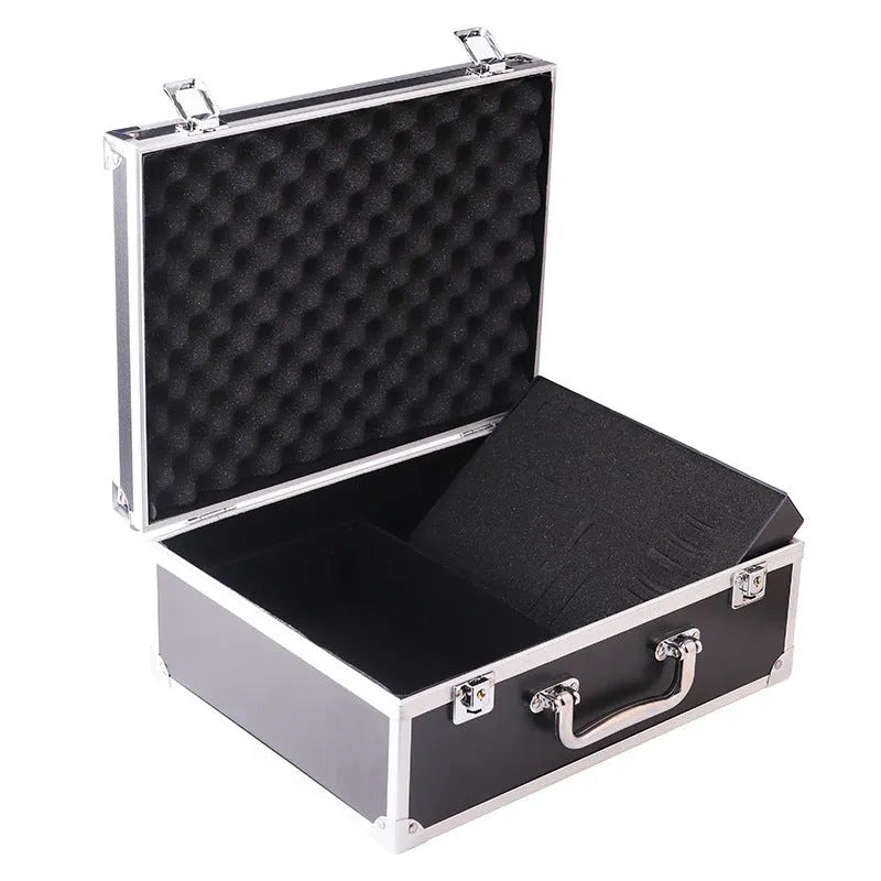 Aluminum alloy tattoo equipment storage box in black or silver colour for professional tattoo set organisation