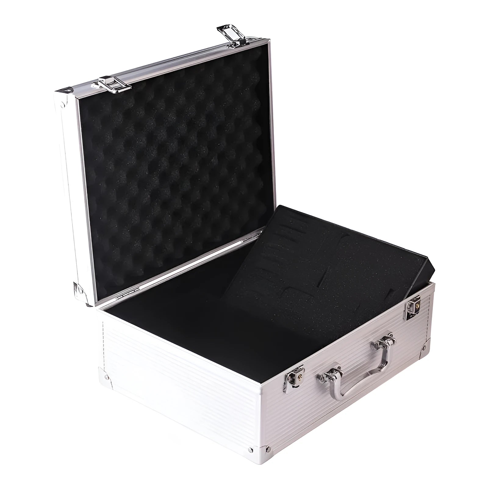 Aluminum alloy tattoo equipment storage box in black or silver colour for professional tattoo set organisation
