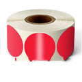 Roll of round colour marker stickers showing multiple colour options including black, blue, red, and kraft paper.