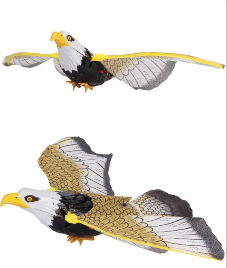 Hanging plastic simulation bird cat toy, 25cm or 43cm, rotating interactive teaser for kittens and dogs