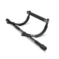 Black steel pipe pull-up bar with tension bar for indoor fitness training