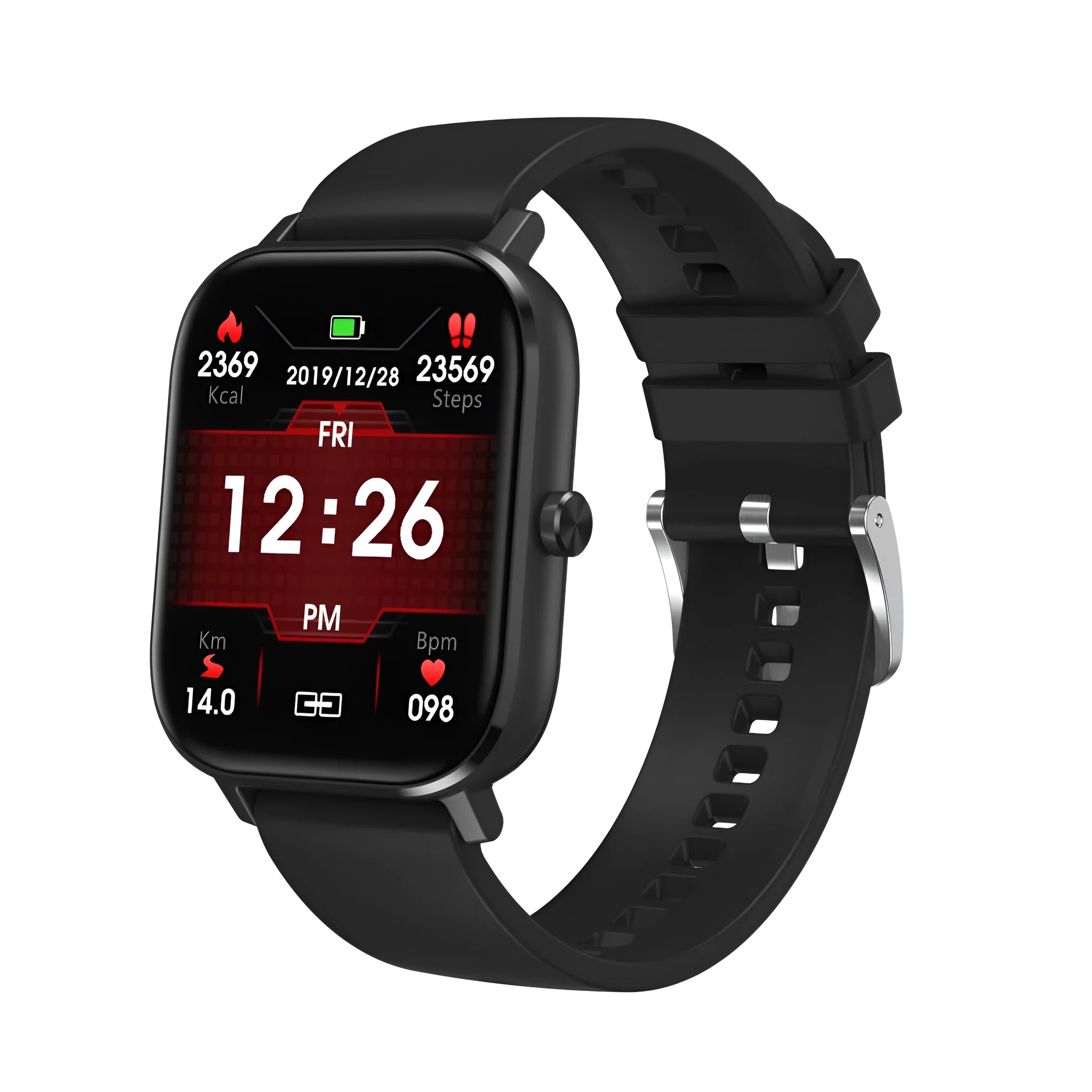 Smart bracelet with 1.54-inch tempered glass screen showing health metrics display