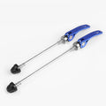 Bicycle quick release lever in choice of colours with aluminium alloy handle and galvanised iron rod.