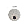 White modern iron wall lamp in 30cm or 50cm diameter size.