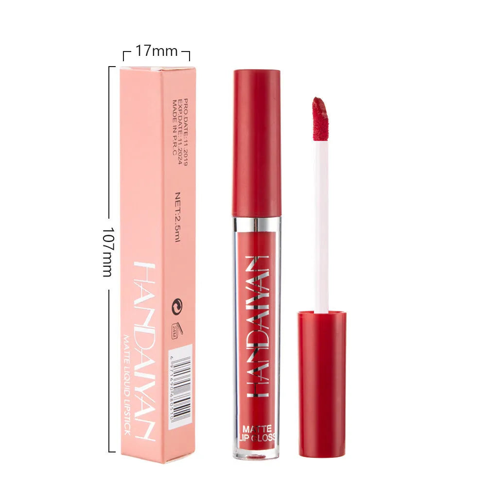 HANDAIYAN matte non-stick cup lip gloss tube in 2.5ml size.