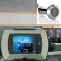 Wireless digital door peephole with indoor LCD monitor and outdoor camera for DIY installation.