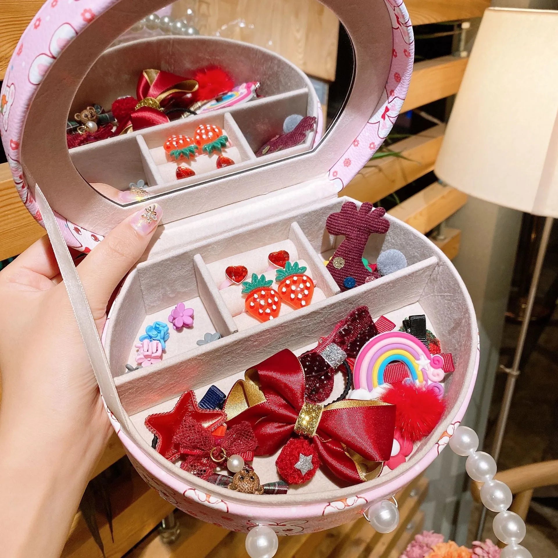 Cocoli series girls princess fabric headdress and hair clip jewellery set in gift box