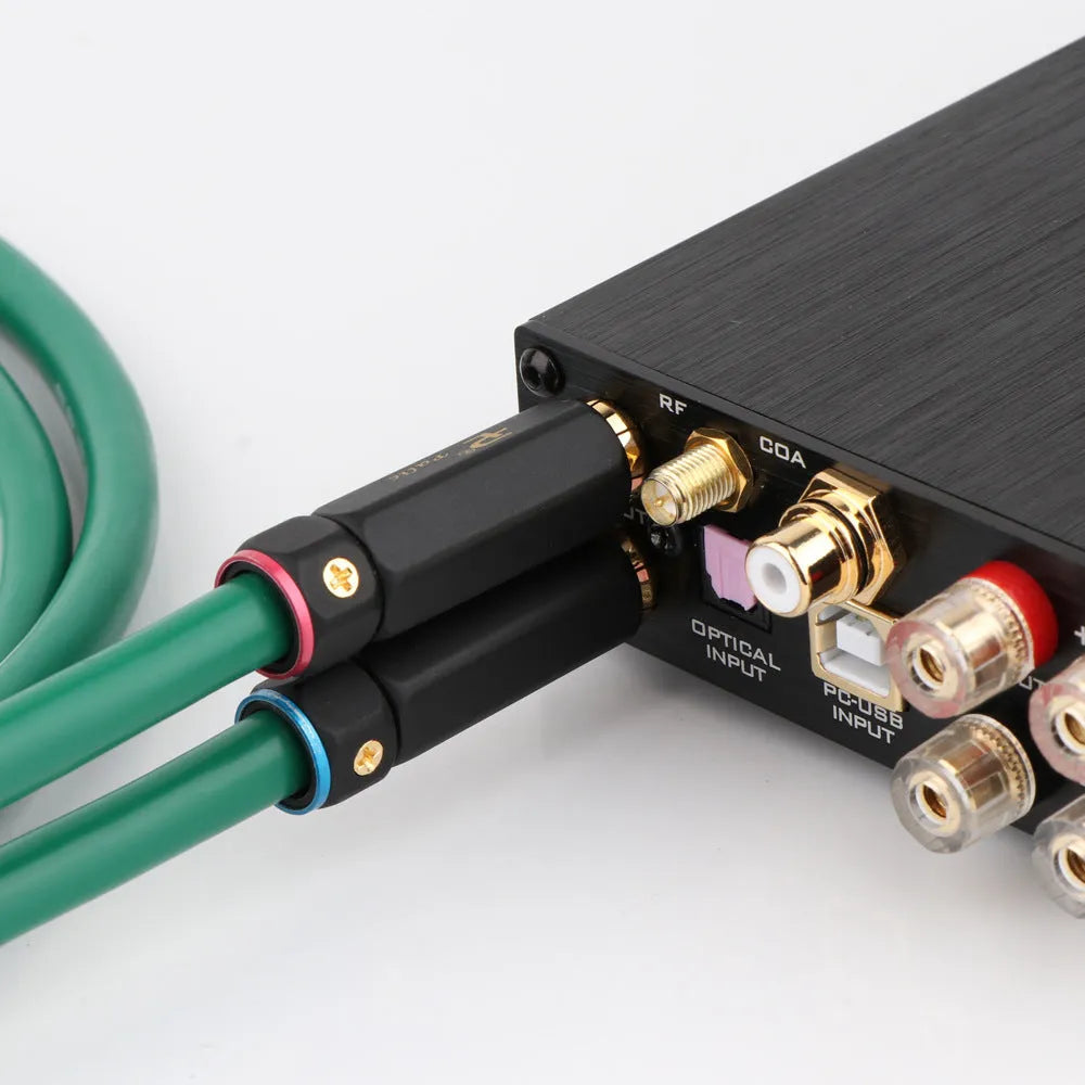 4-core shielded audio interconnect cable with silver-plated copper conductors and Budweiser RCA connectors