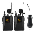 Black Little Bee X3 lavalier wireless microphone with clip and USB-C charging port.