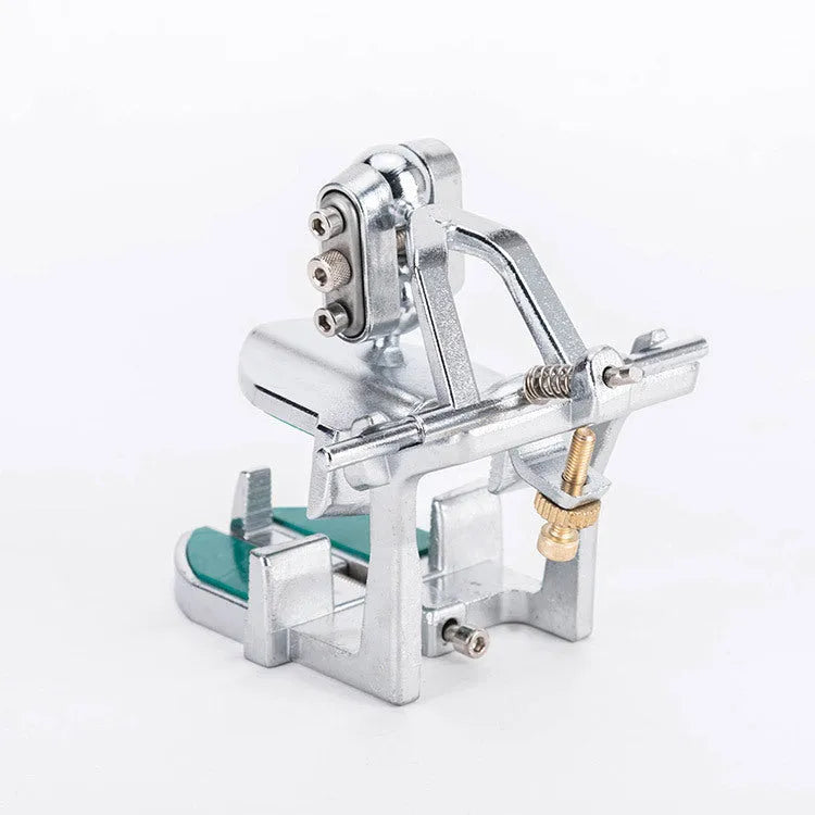 Korean-style dental articulator with adjustable settings and two mounting pins