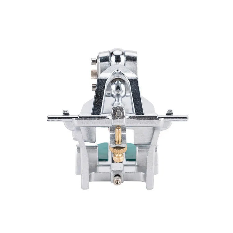 Korean-style dental articulator with adjustable settings and two mounting pins