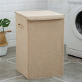 Washable fabric laundry sorting box in beige colour with cotton linen cover