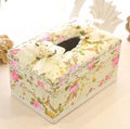 Ceramic tissue box jewellery organiser in bright pink, green or apricot colours