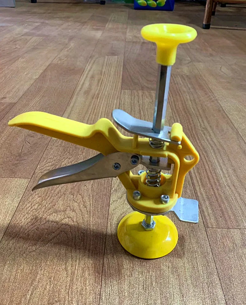 Metal alloy tile raising locator tool with height adjustment, shown at 23.5cm long.