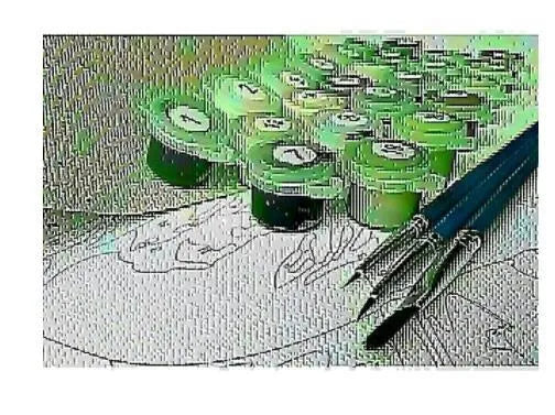 DIY digital painting kit with Apple and Chardonnay design on linen canvas with brushes and paints