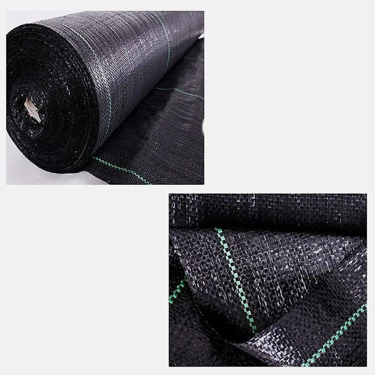 Black composite woven PE weed proof cloth ground cover fabric for greenhouse and garden