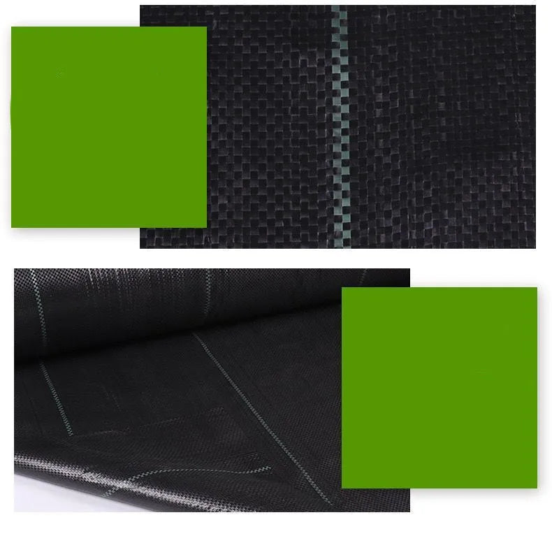 Black composite woven PE weed proof cloth ground cover fabric for greenhouse and garden
