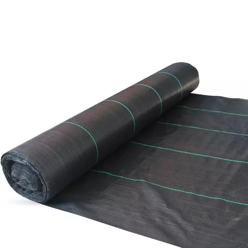 Black composite woven PE weed proof cloth ground cover fabric for greenhouse and garden