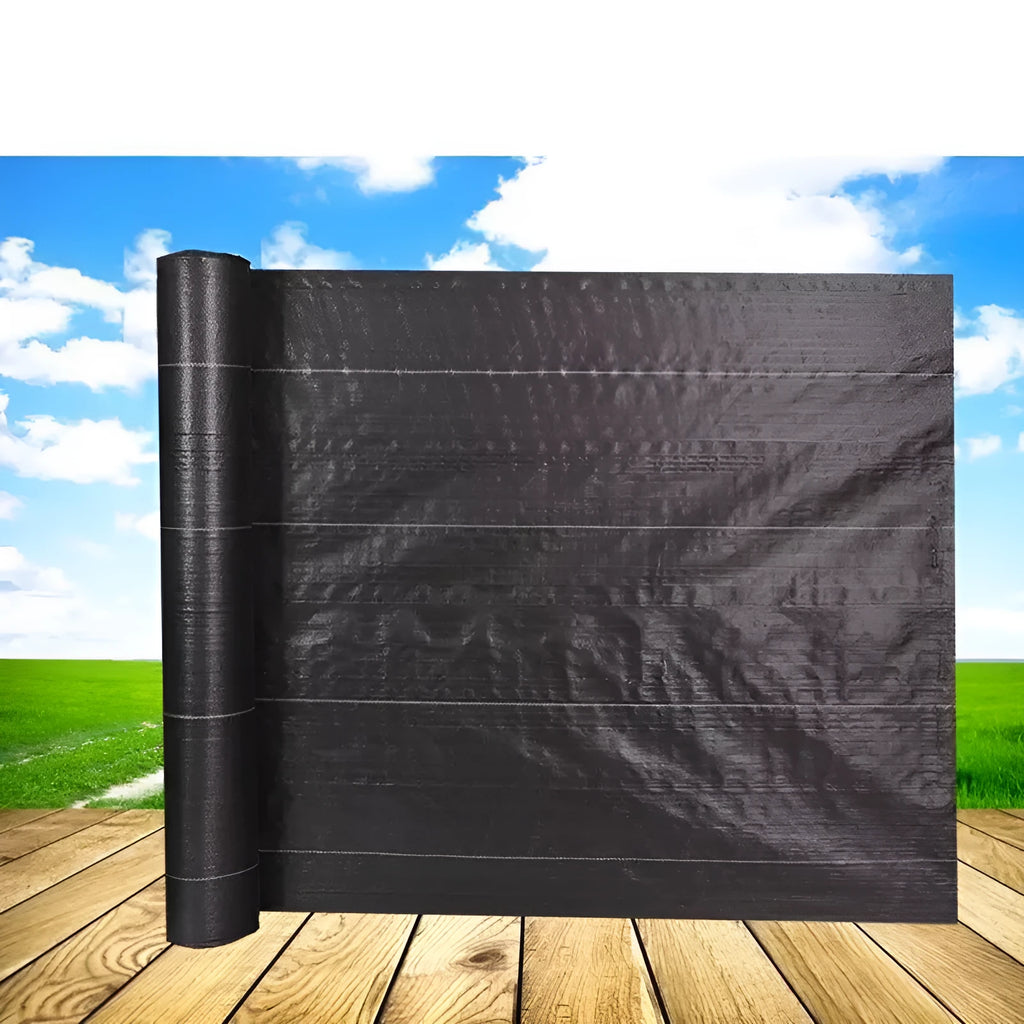 Black composite woven PE weed proof cloth ground cover fabric for greenhouse and garden