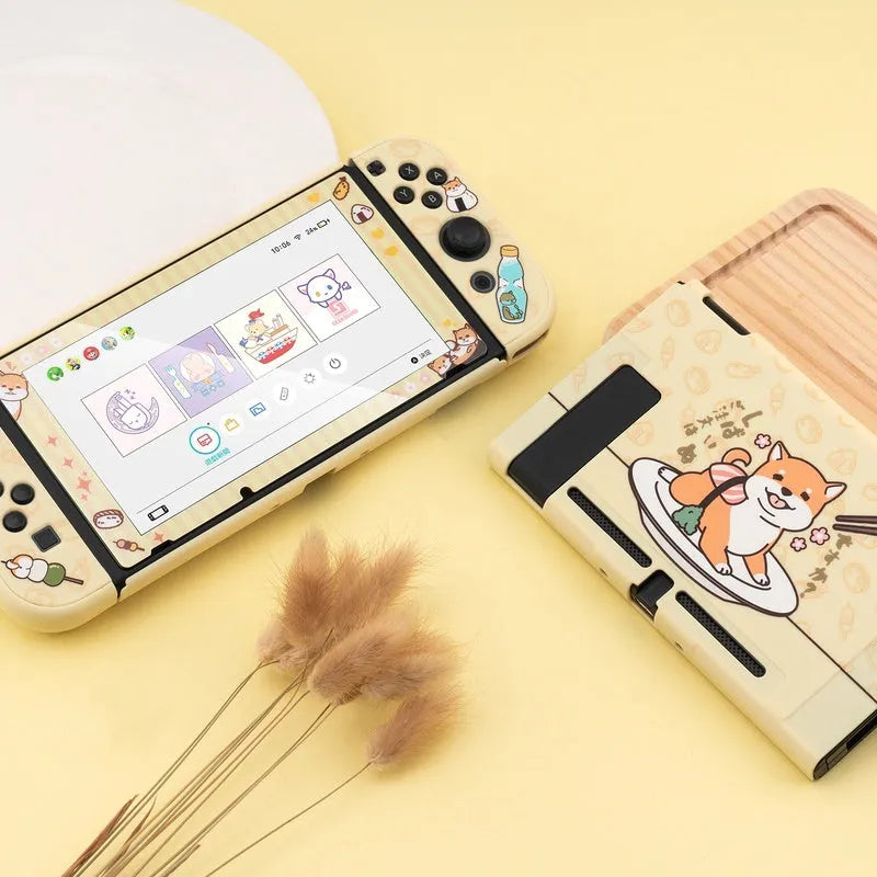 Nintendo Switch Lite protective case with PC hard shell and silicone grip housing