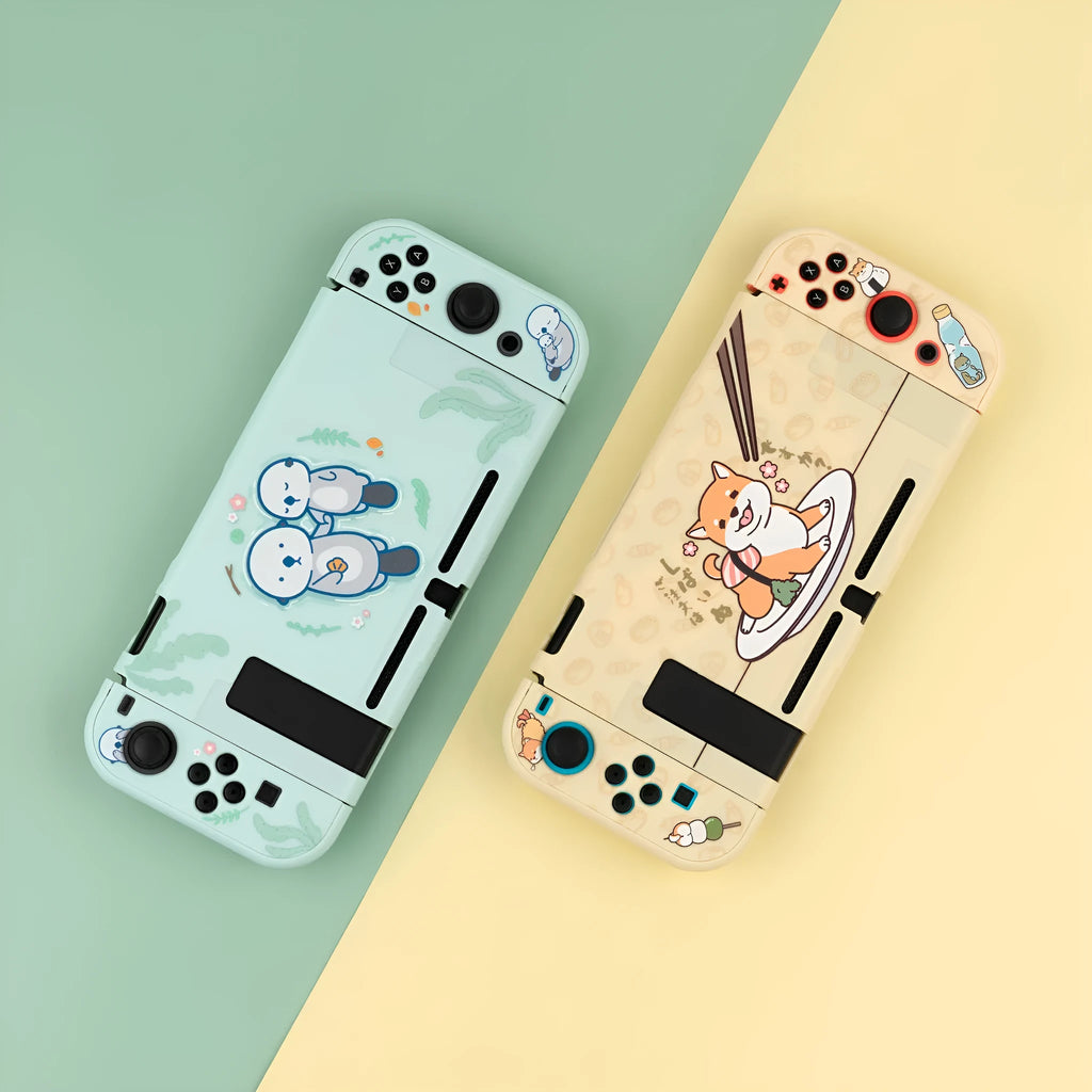 Nintendo Switch Lite protective case with PC hard shell and silicone grip housing