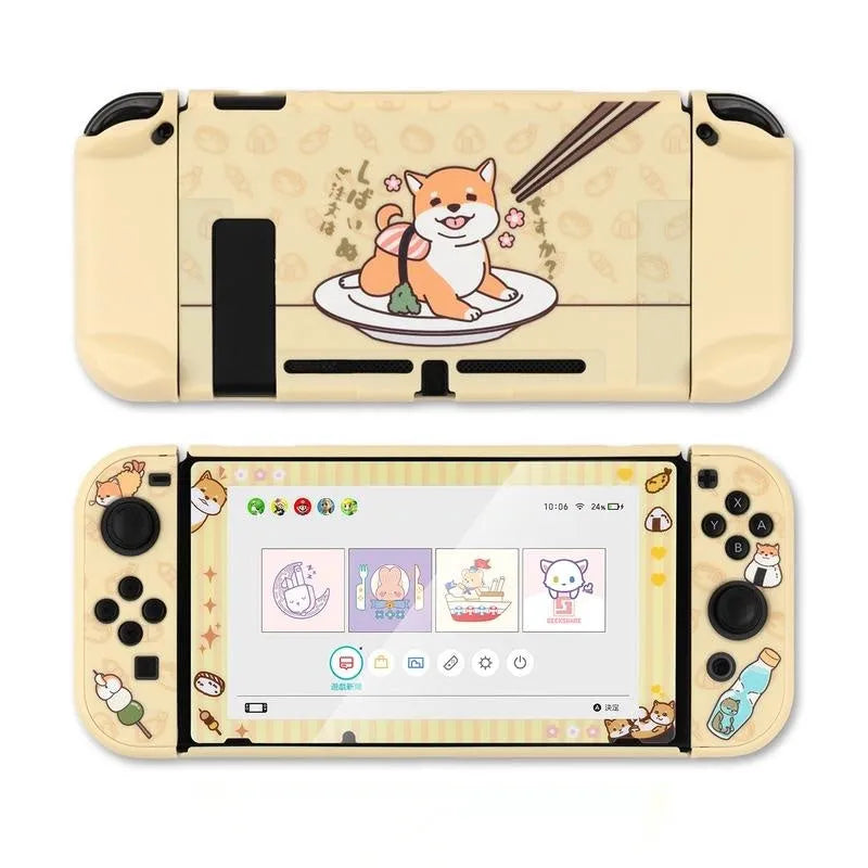 Nintendo Switch Lite protective case with PC hard shell and silicone grip housing