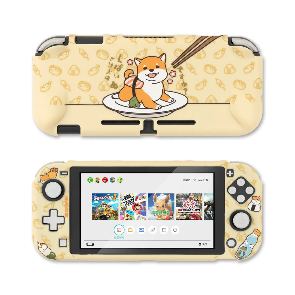 Nintendo Switch Lite protective case with PC hard shell and silicone grip housing